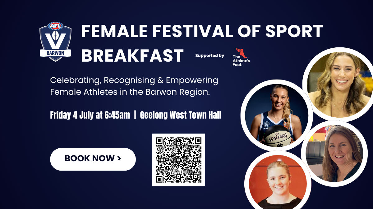AFL Barwon Female Festival of Sport Breakfast - Book Now