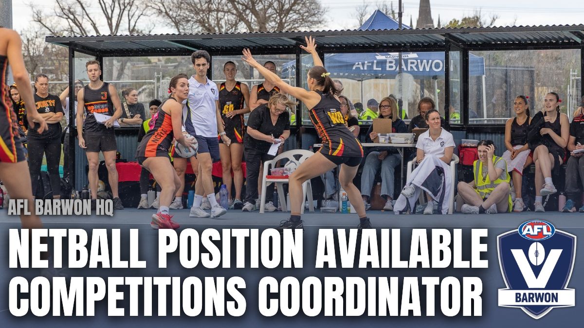 AFL Barwon Netball Competition Coordinator Employment Opportunity